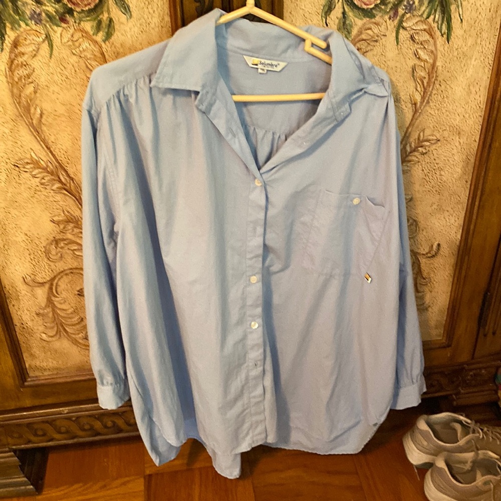 Light blue tarp long sleeve lightweight solumbra